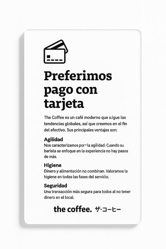 Acrílico Pago C/Tarjeta